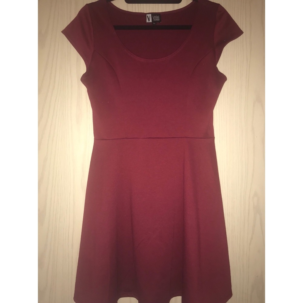 Large Red Skater Dress